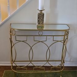 Brushed Gold Credenza