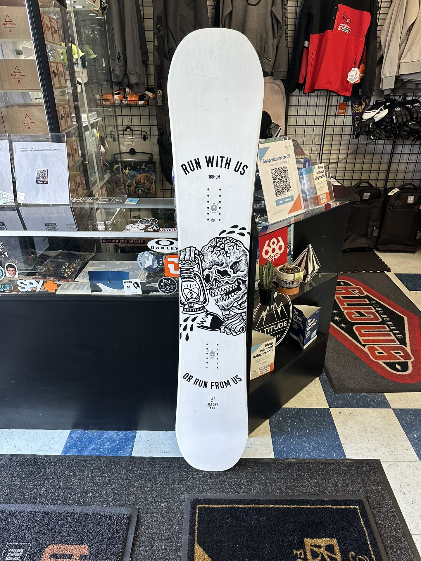 Ride Burnout 160 snowboard certified with warranty for Sale in Las