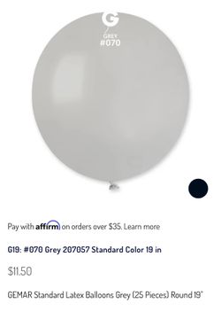 Gemar Grey Balloons Bundle – New, Unopened – $8