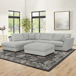 Henredon Larkin House Deep Seating Fabric Sectional with Storage