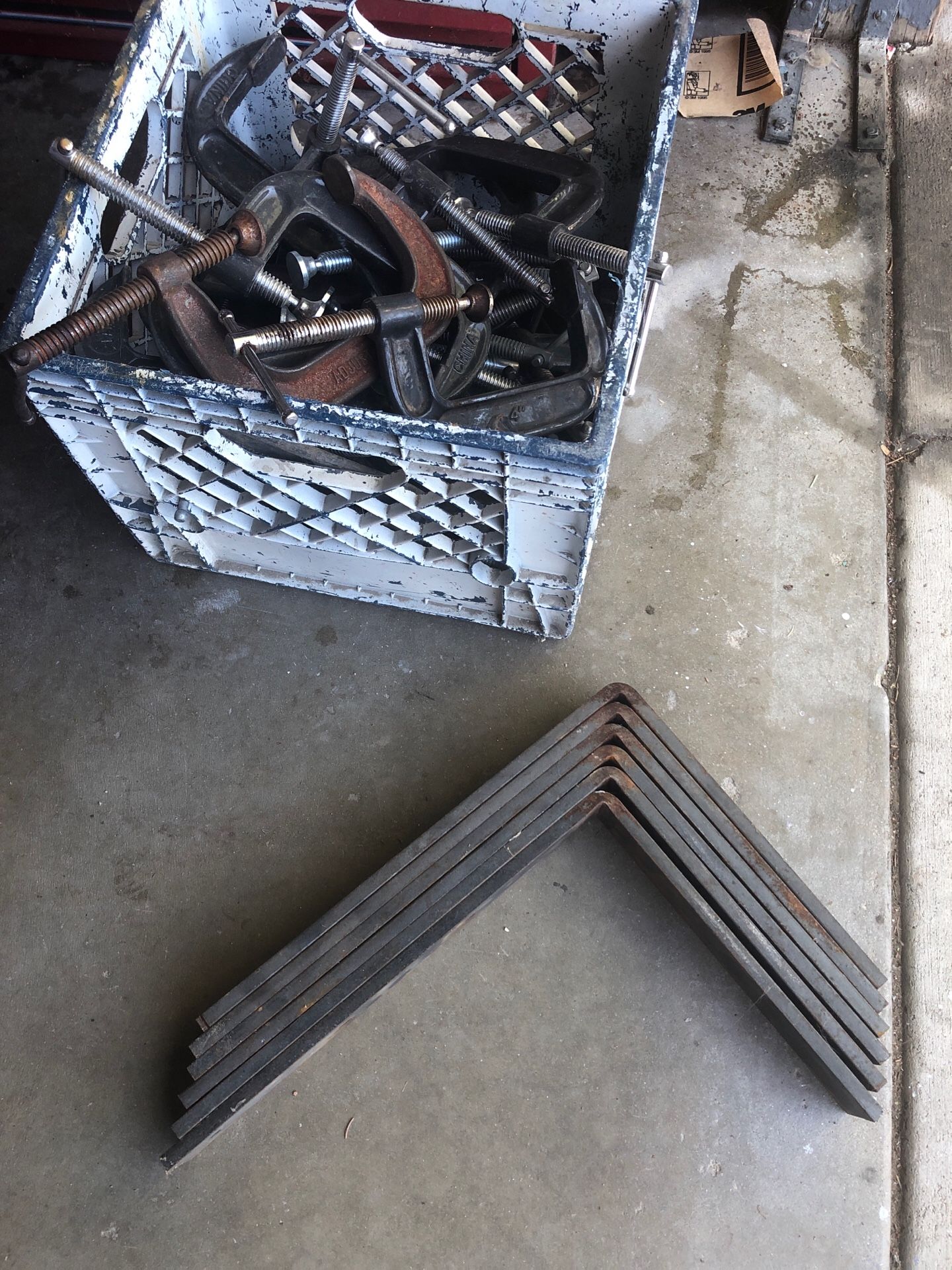 Hand rails L brackets and claps they are 40 L brackets and about 50 claps