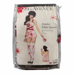 Zombie Cheer Squad Adult Women’s Halloween Costume. Size Small (New) *Dress *Pom Poms.3