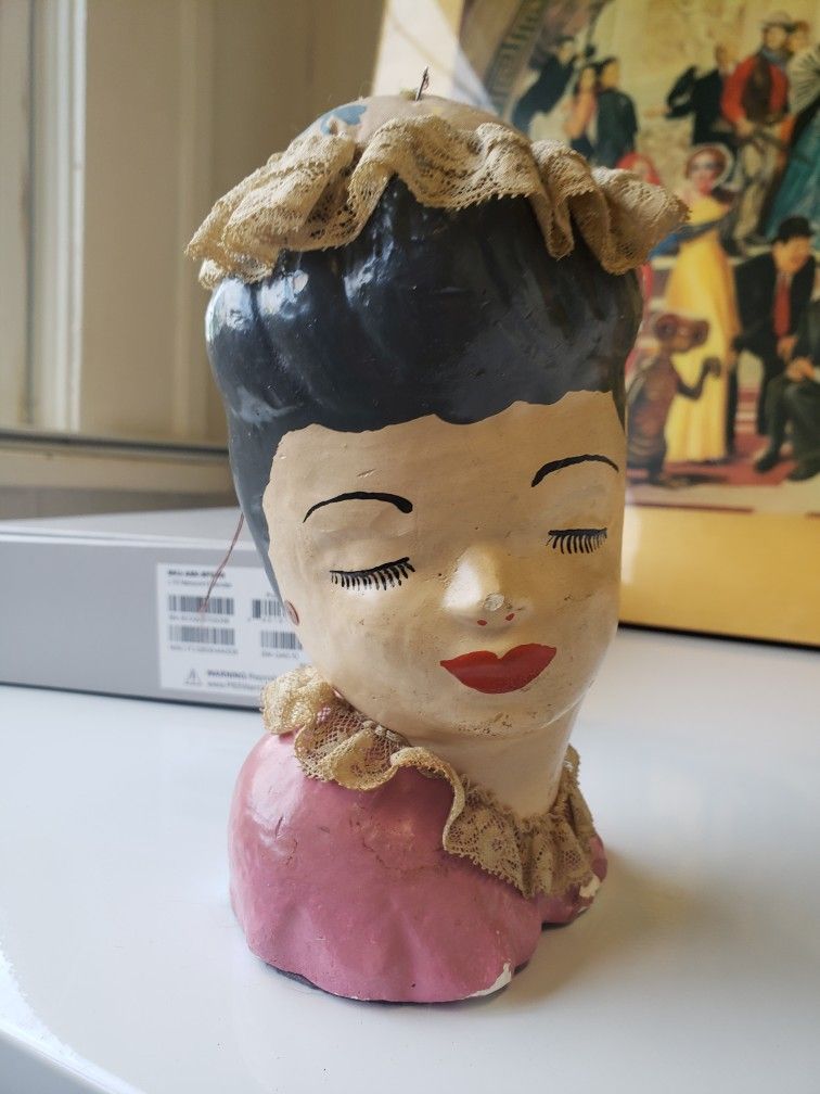 Antique Landy Pin Cushion With Pin Cousins Hat
