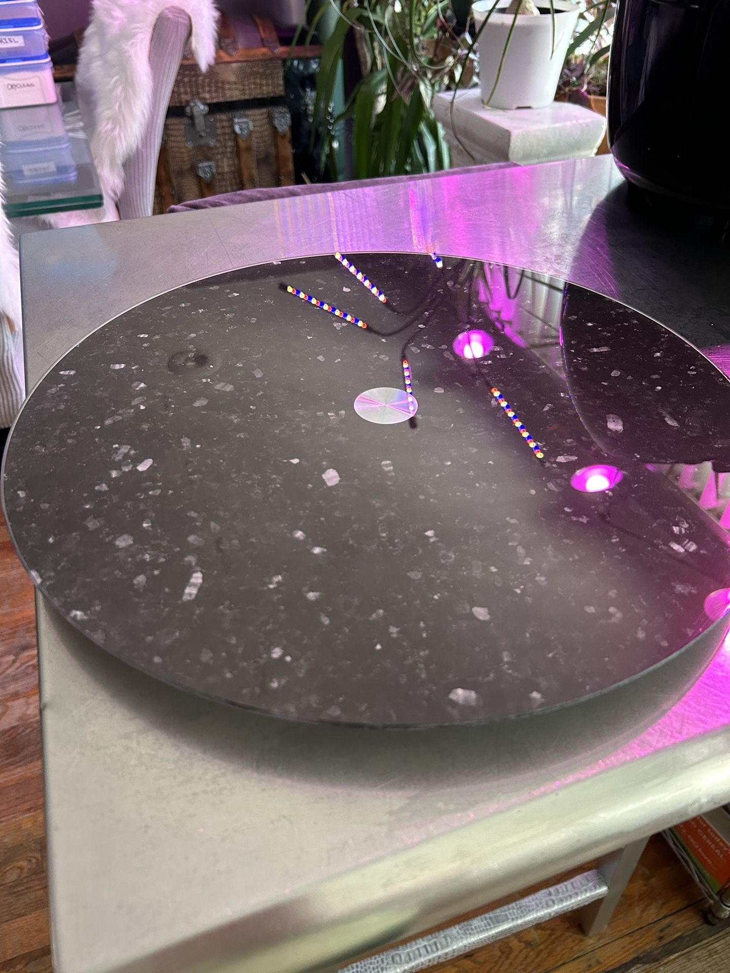 Rotating Tempered Glass Swivel Plate