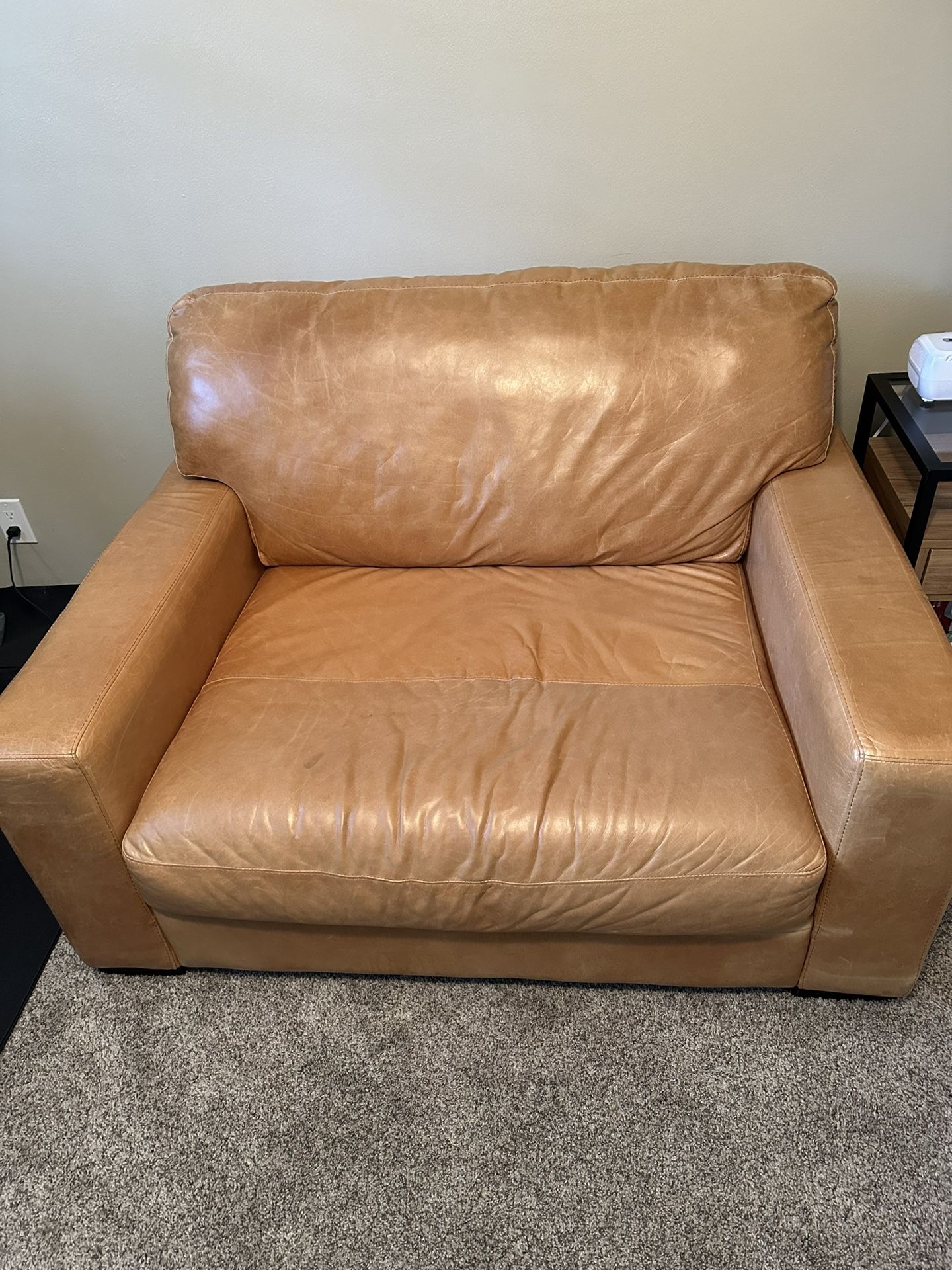 Large Oversized Leather Chair 