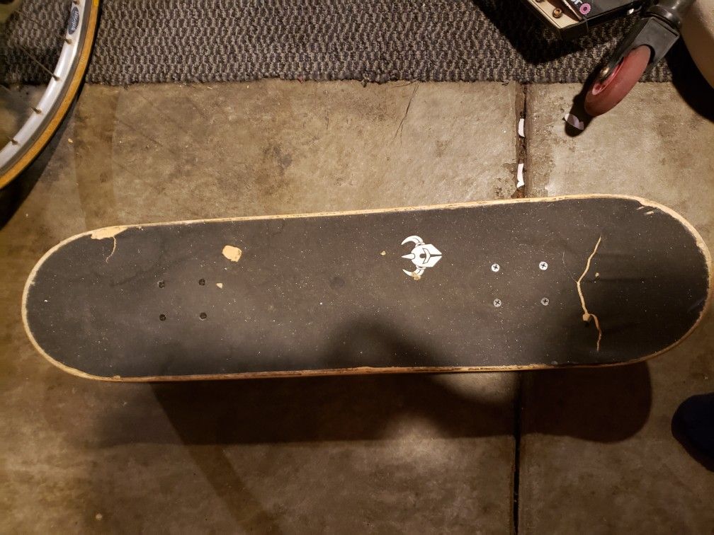 Dark star skate board and Razor scooter