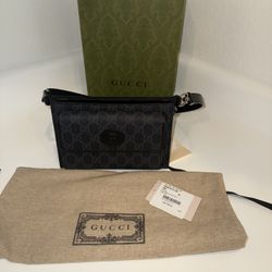 Gucci GG Supreme Canvas belt bag, Monochrome Black, New with dustbag, box Unisex