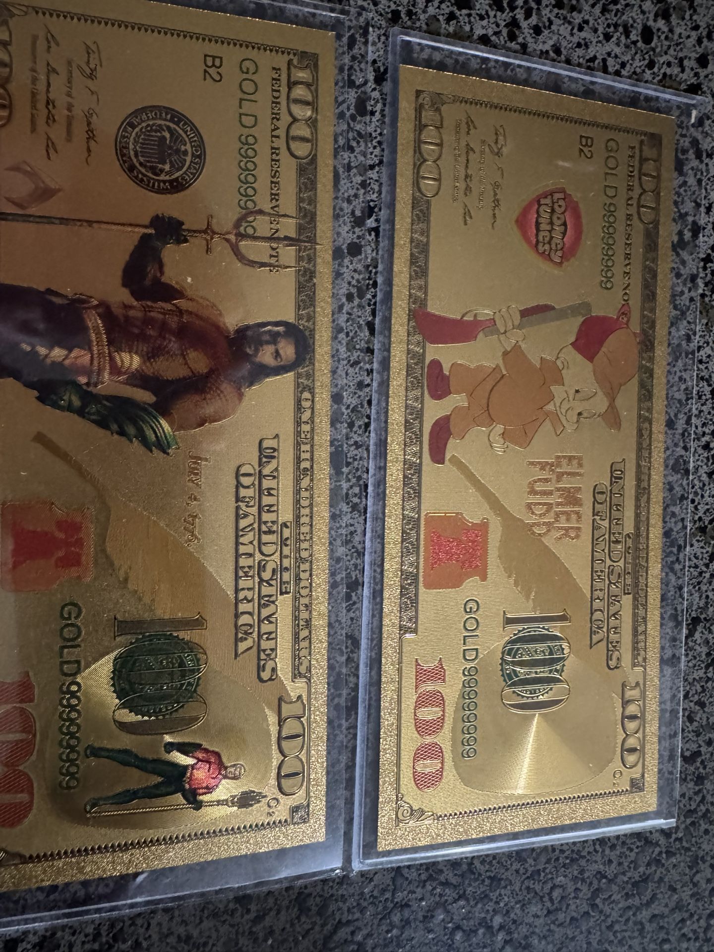 Gold Foil Looney Tunes & DC Bill