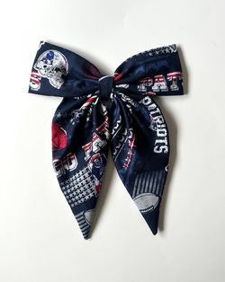New England Patriots Blue Hairbow