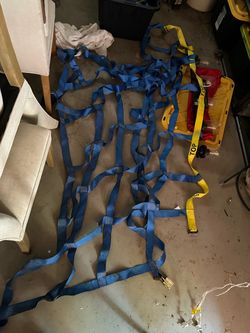 Heavy-Duty E-Track Cargo Nets for Semi Truck / Box Truck / Trailer (Pair)