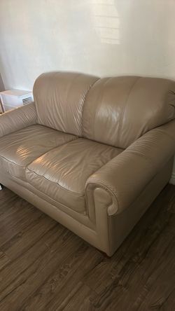 Brown sofa leather