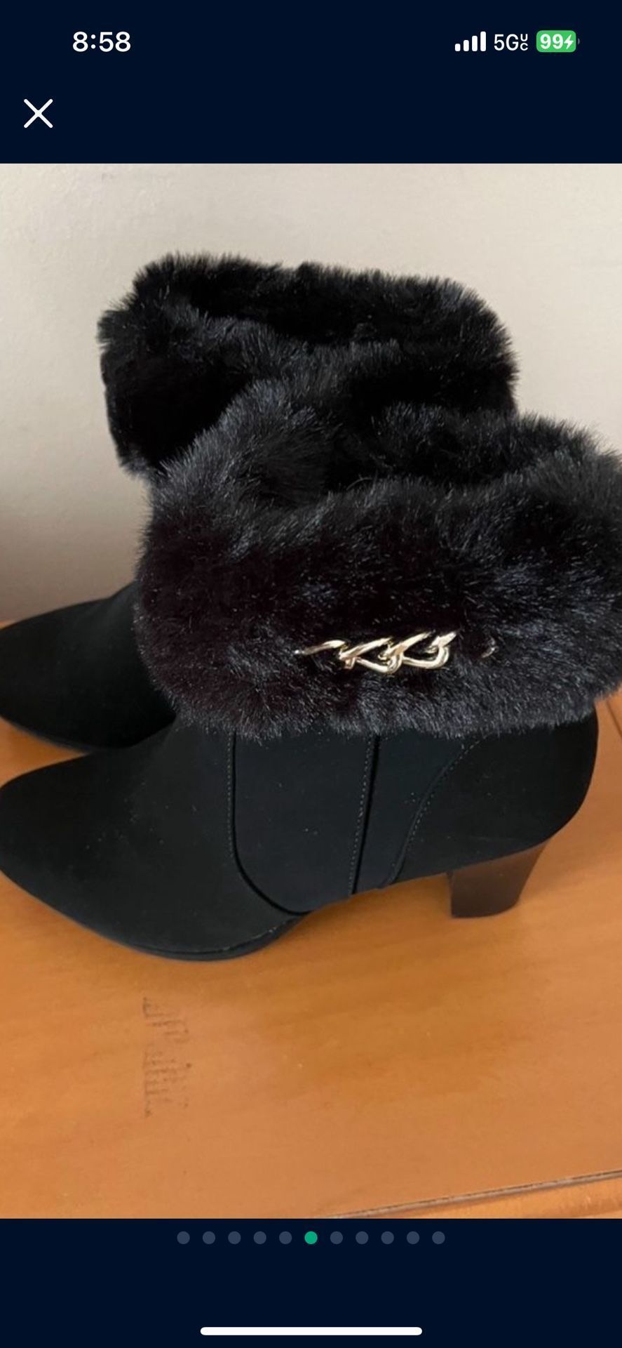 There Is Two items A Sweater Dress In Size L And Boots In Size 8 The Color Is Black The Dress Made By Calvin Klein Both For$60 total