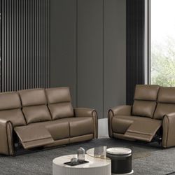 3 Pcs Power Recliner Set - Sofa , Loveseat, And Individual Recliner With USB-A & USB-C