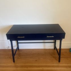 Navy blue wooden Desk
