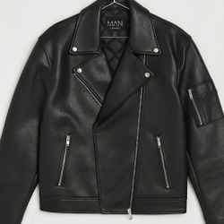Black Leather Biker Jacket