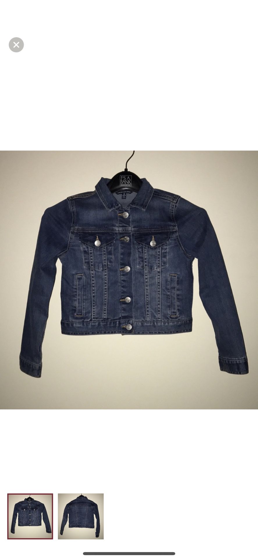 calvin klein girls jean jacket size 8/10