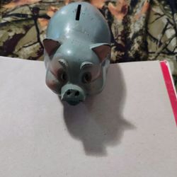 Vintage Metal Piggy Bank 
