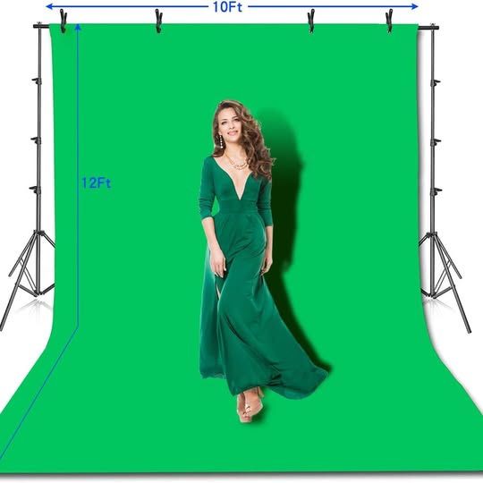 Julius Studio Back Drop With Ringlights. Green Screen, Black or white