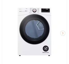 7.4 Cu. Ft. Vented SMART Stackable Electric Dryer in White with TurboSteam and Sensor Dry Technology