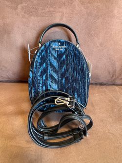 Kate Spade New York Blue Velvet Mini Backpack