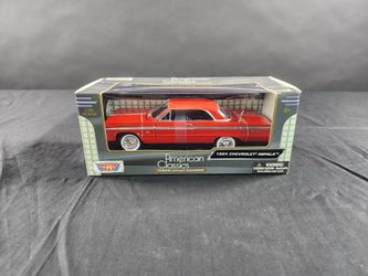 1964 Red Chevrolet Chevy Impala Motor Max American Classics Premium 1:24 Scale Die Cast Collection