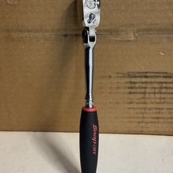 Snap-on Tools 1/4" Drive Dual 80® Technology Soft Grip Long Handle Flex-Head Ratchet (Red)