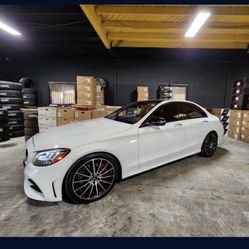19 INCH NEW WHEELS AMG STYLE STAGGERED FOR MERCEDES BENZ C300 E350 E300 C350E C250 WITH NEW TIRES !!