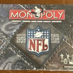Monopoly NFL Limited Edition 1999 Grid Iron Board Game- Like New!