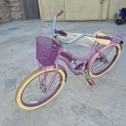 Purple Beach Cruiser 24" 