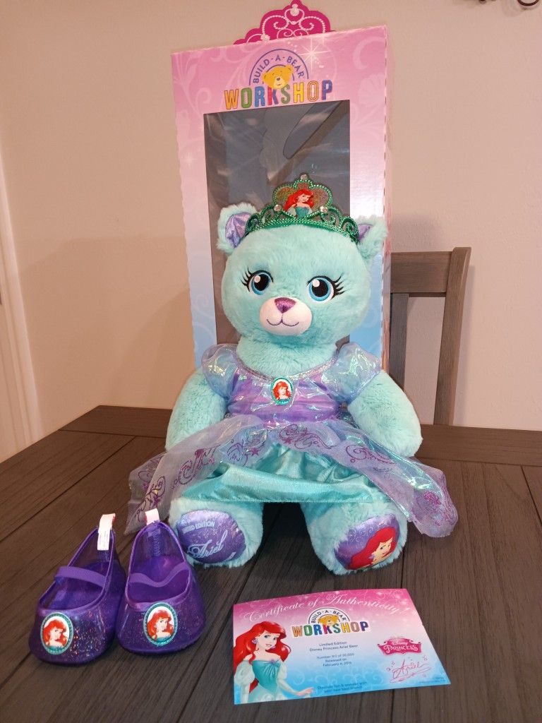 Build-a-Bear Workshop Disney Ariel Bear LIMITED EDITION 2016