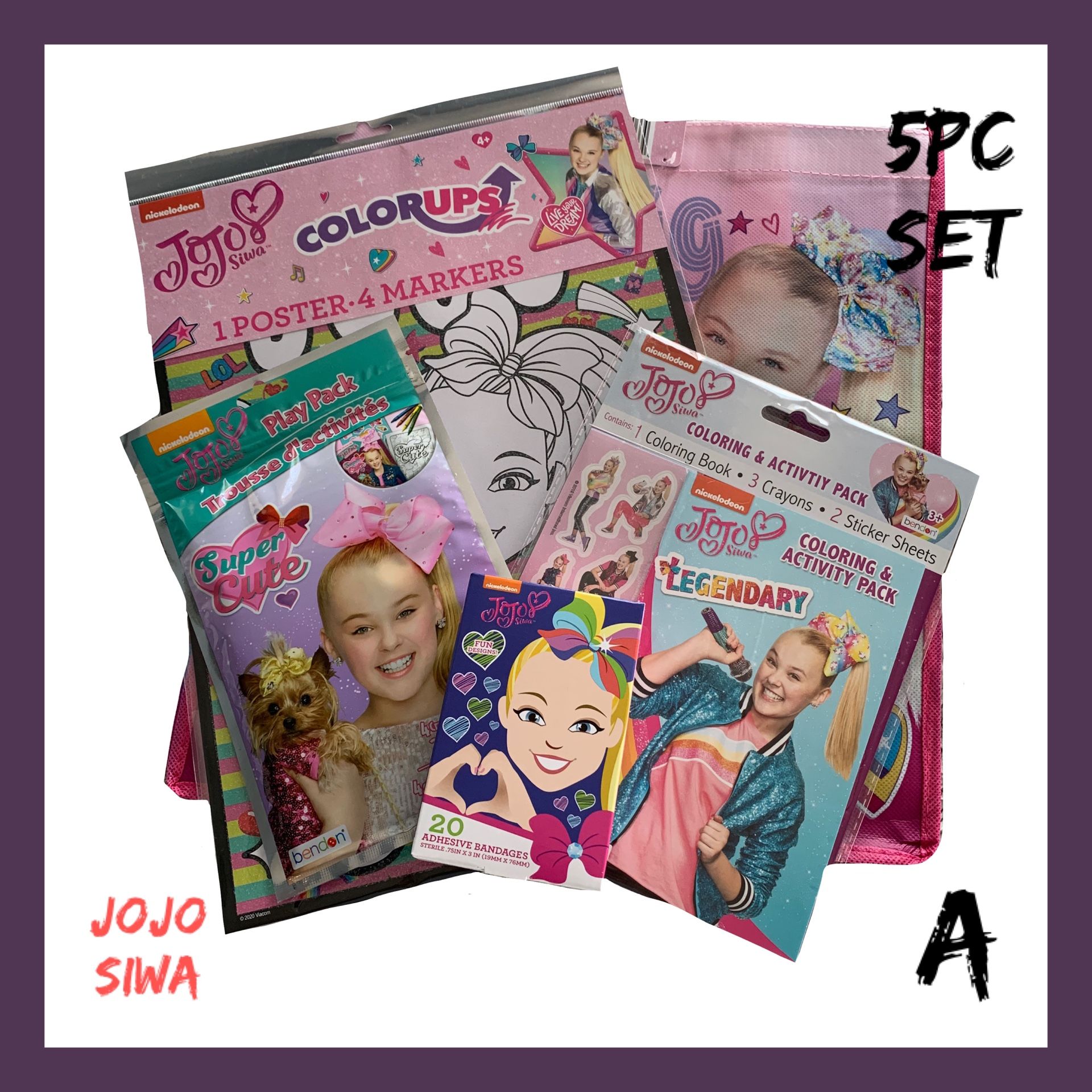 NWT Nickelodeon JoJo Siwa 5Pc Gift Set A
