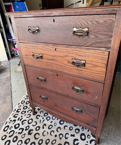 Beautiful Antique Tiger Oak Highboy