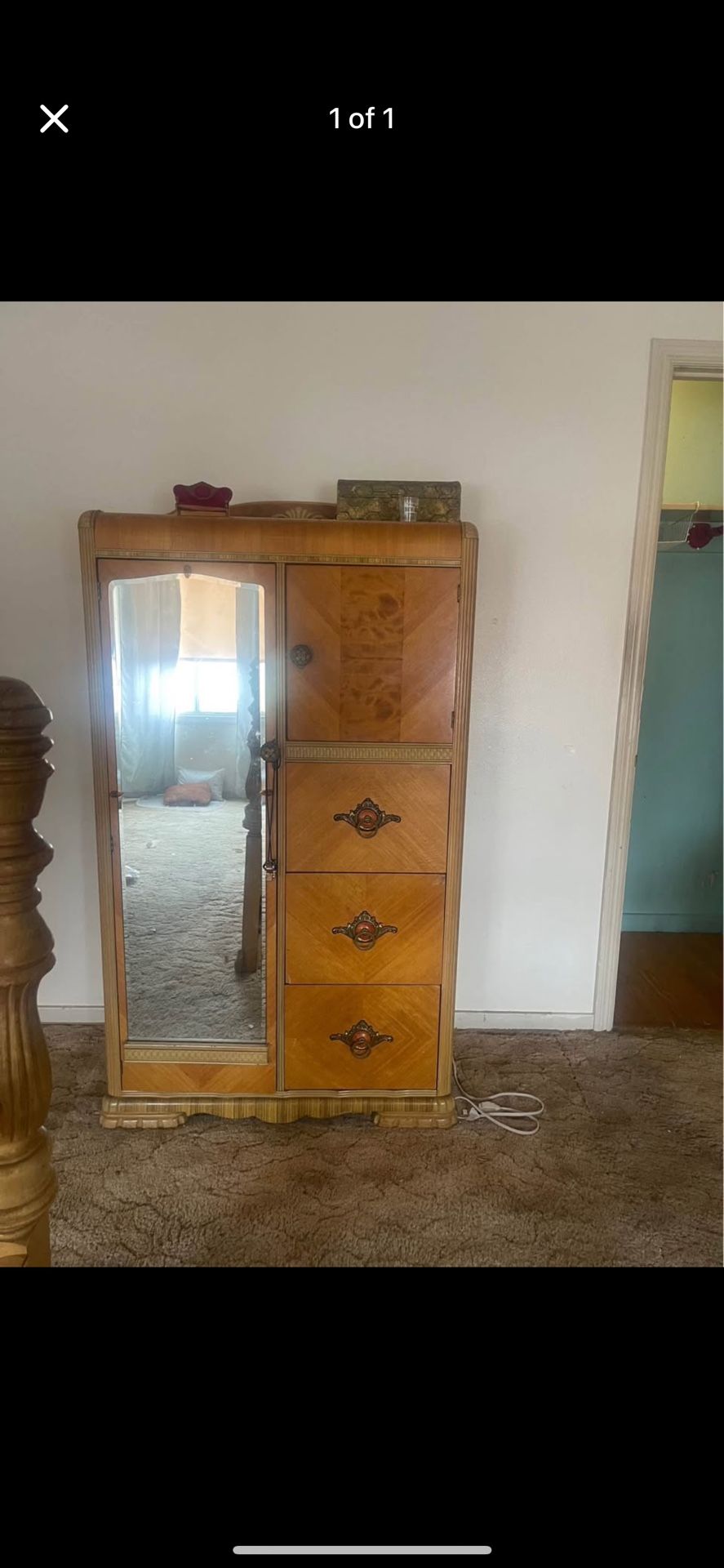 Vintage Waterfall Armoire