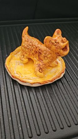 Unique Home-baked Clay Dog Figurine - Imperfectly Charming & Irresistible - $30 (OBO)
