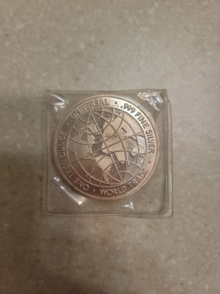 1974 World Trade 1 Oz 999 Silver Coin