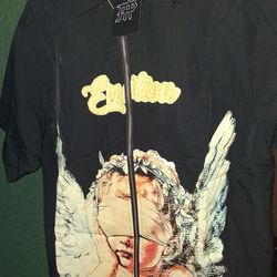 Mixed emotions shirt with zipper