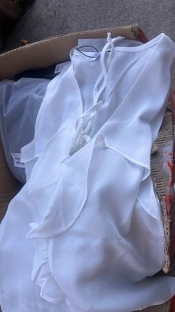 White Ruffle Top