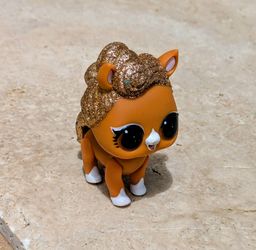 LOL Surprise Pets The Pony Series 4 Gold Ball Glitter Squirting Doll 3"Horse EUC