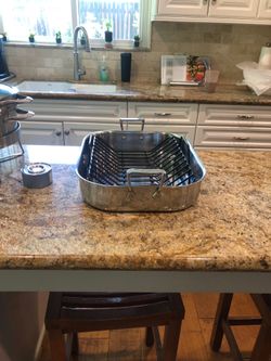 Calphalon - food warmer and All-Clad turkey roasting pan
