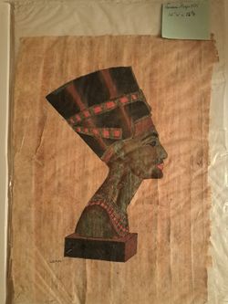 Queen Nefertiti Egyptian Papyrus Art Print
