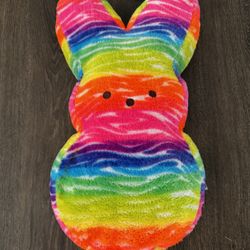 Peeps 17” Easter Bunny Plush Colorful Rainbow Zebra Just Born 2018 Stuffed Toy
