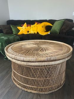 Wicker coffee table