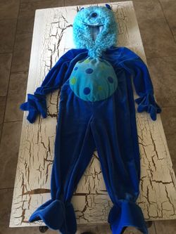 One Eyed Furry Blue Monster Costume