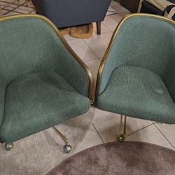 Pair Of Vintage Swivel Chairs 