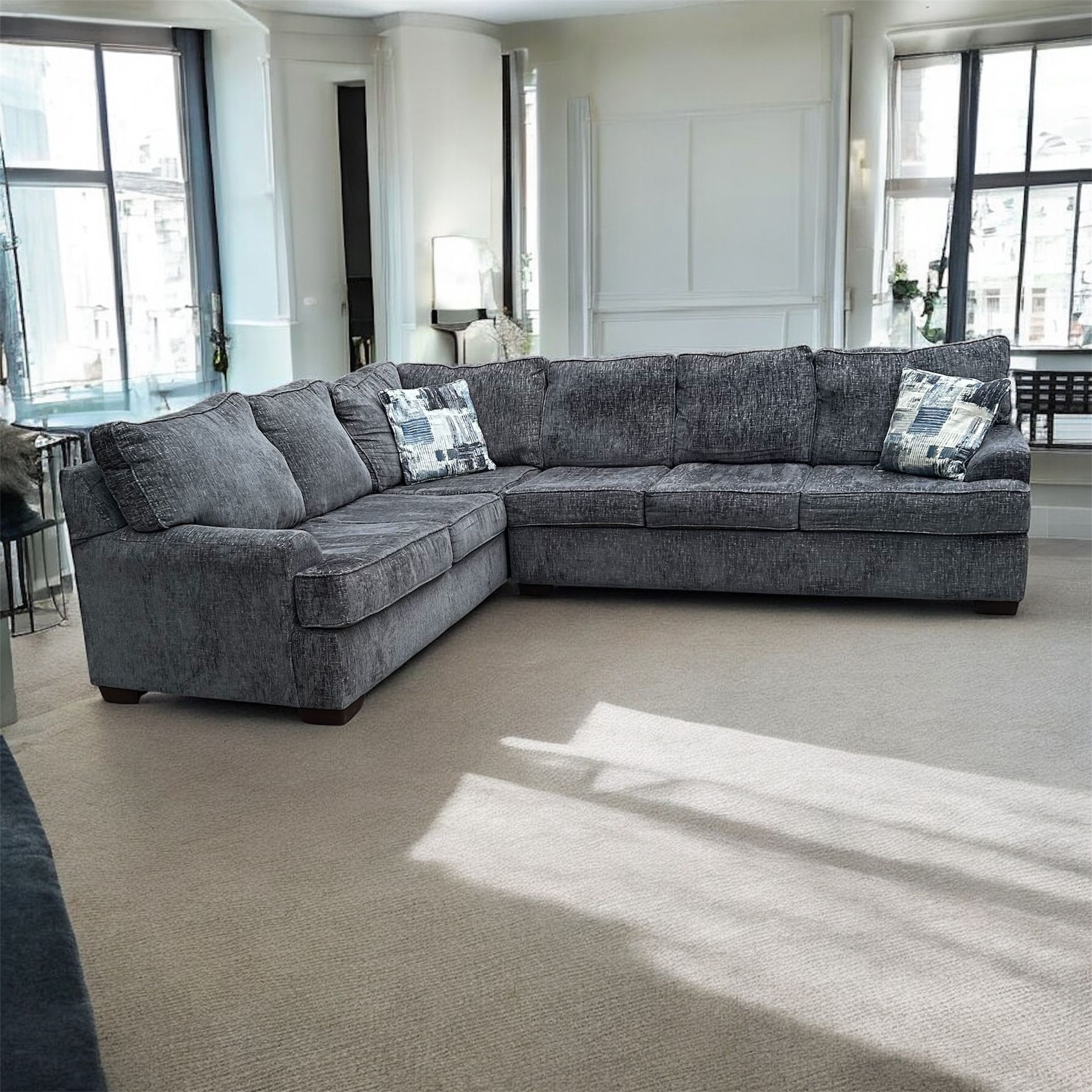 2 Piece Gray Sectional 