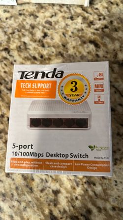 Tends 5 port Ethernet switch, new