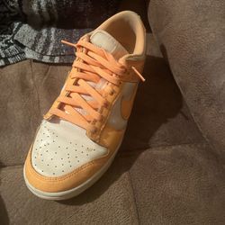 Nike Cream And Orange Dunks