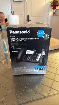Panasonic 2-Line Corded/Cordless Phone With Link-to-Cell