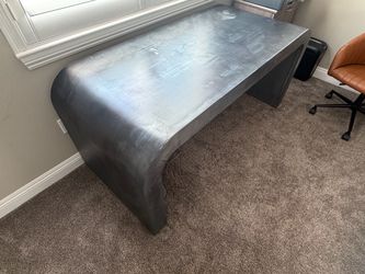 Noir Waterfall Industrial Desk