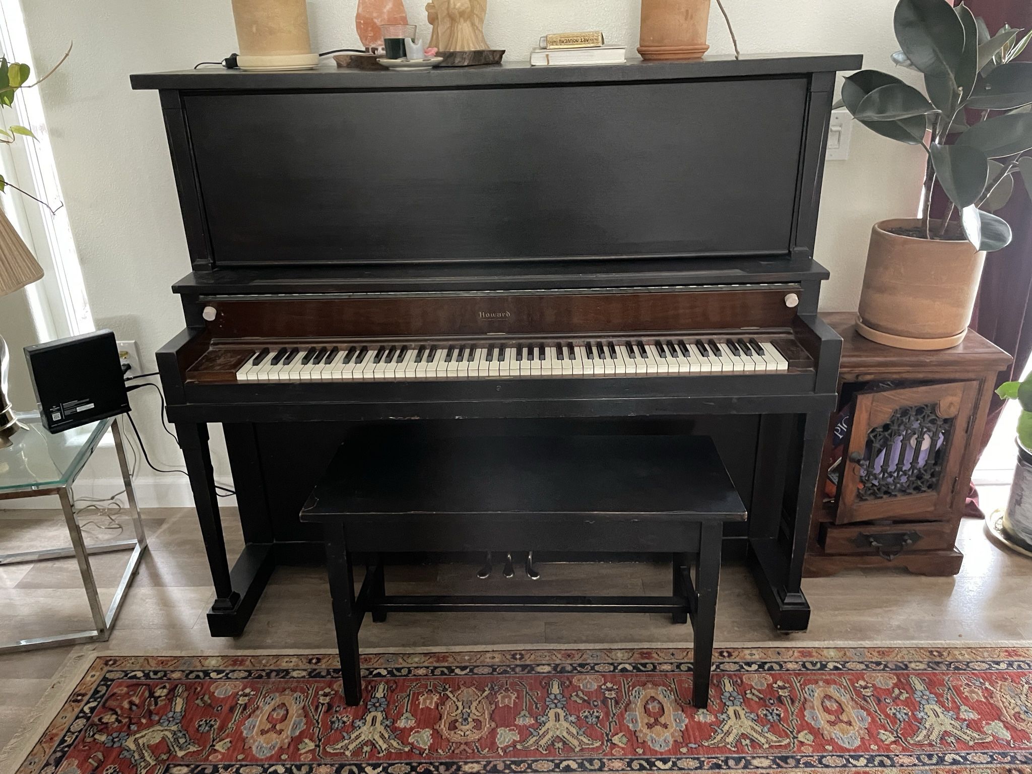 FREE PIANO - Beautiful dark wood, Howard upright.